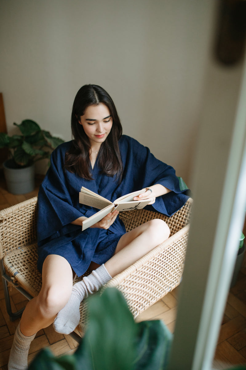Lněné kimono MOON