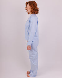 Pyžamový set Organic - modrý proužek