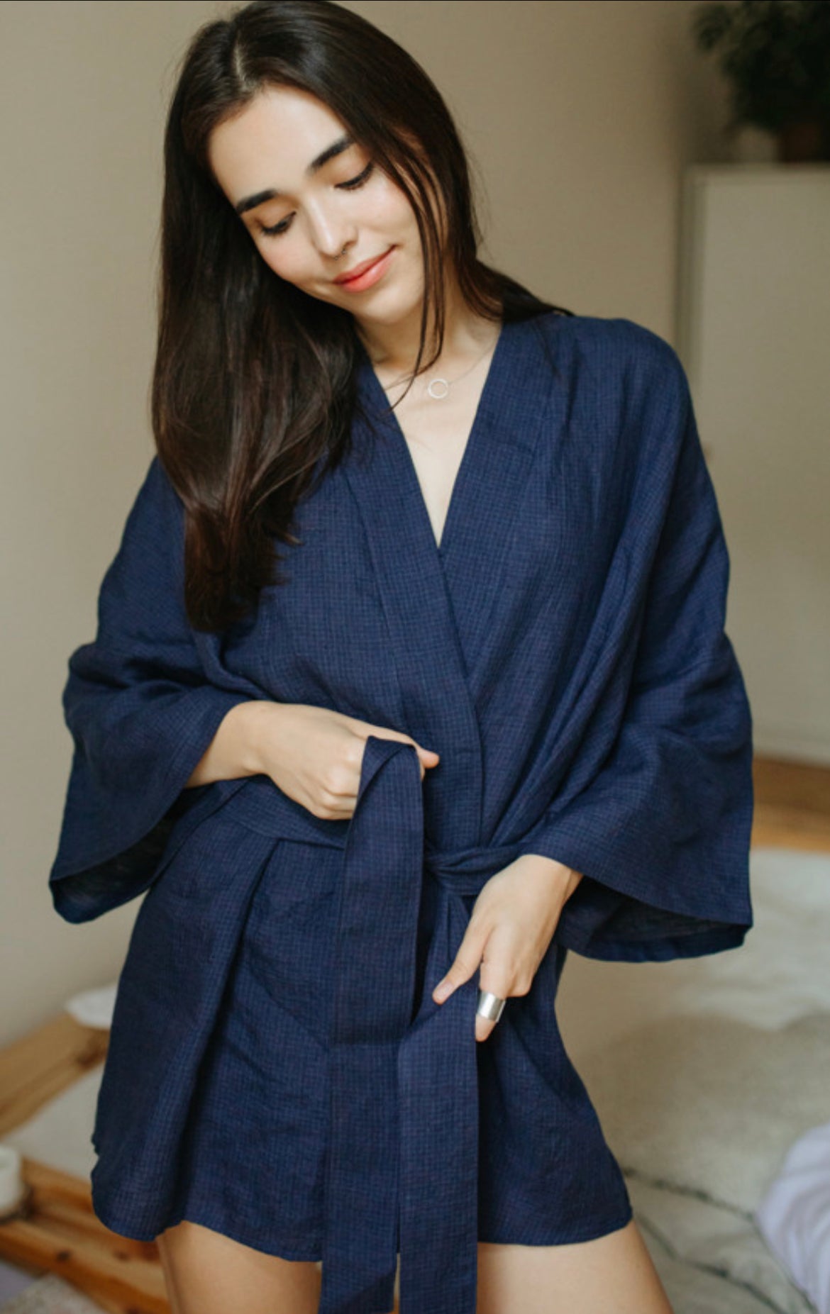 Lněné kimono MOON