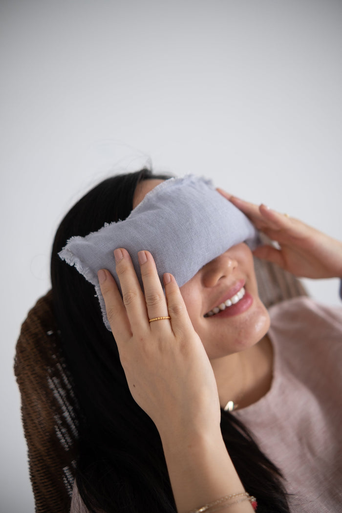 Relaxační levandulová maska na spaní ze 100% lnu
